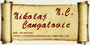 Nikolaj Čangalović vizit kartica